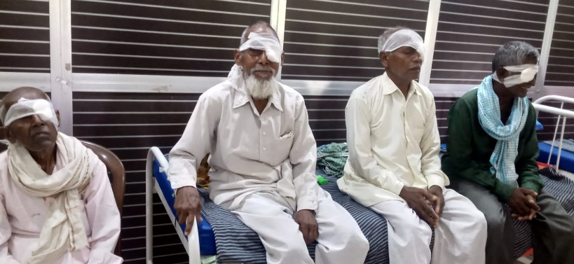 Budhan and other patients at the hospital after their operations
